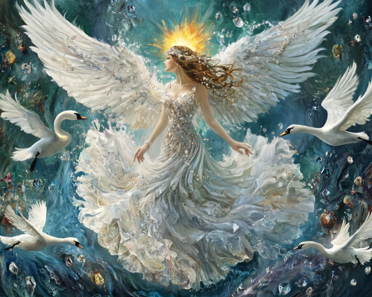 Flying Swan Angel Diamond Art Kit