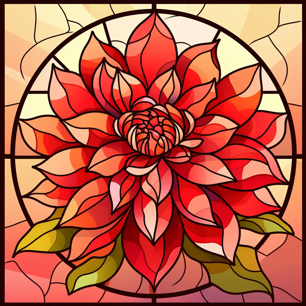 Abstract Dahlia Diamond Art Kit