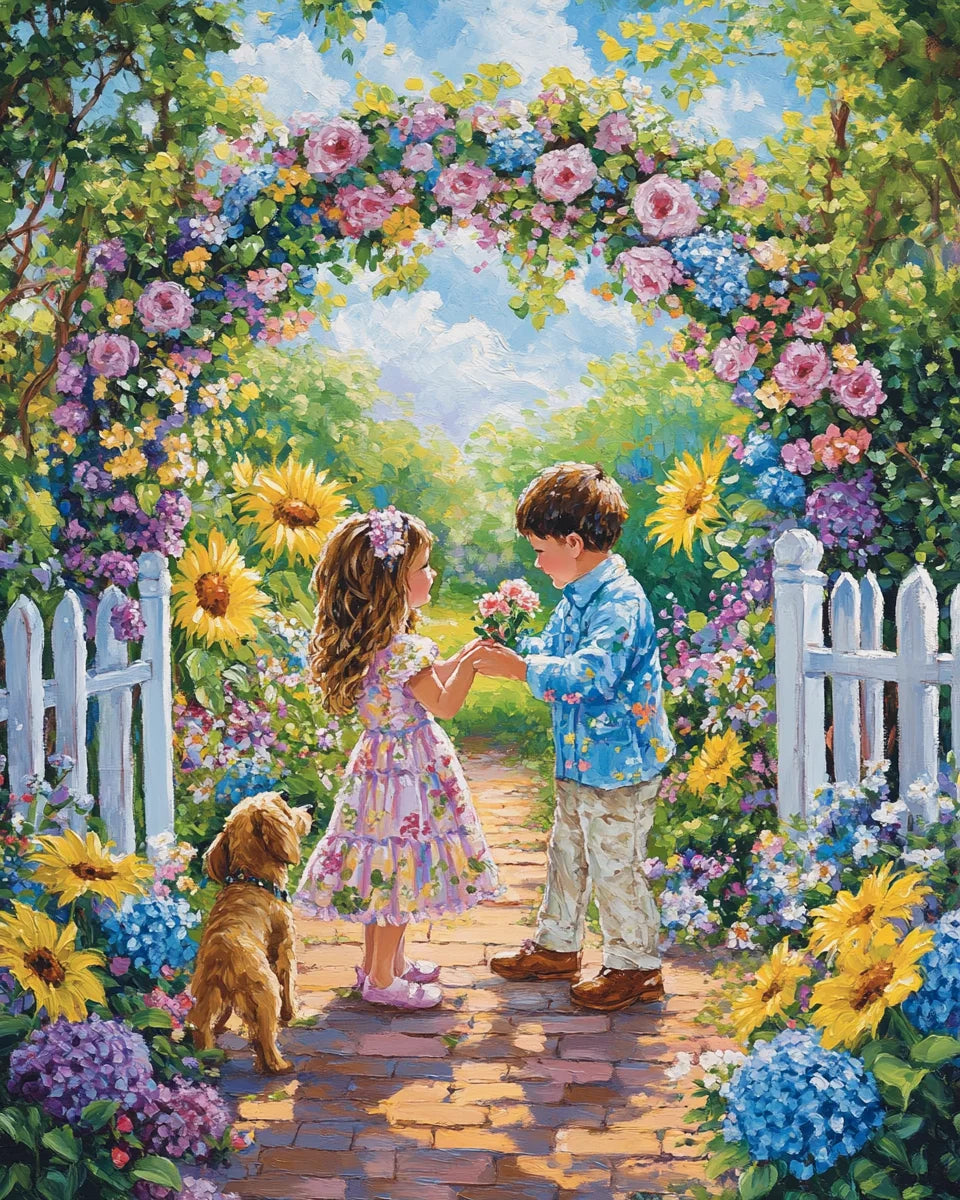 Young Love Flower Arch Diamond Art Kit