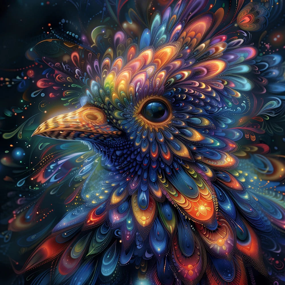 Abstract Feathered Bird Diamond Art Kit