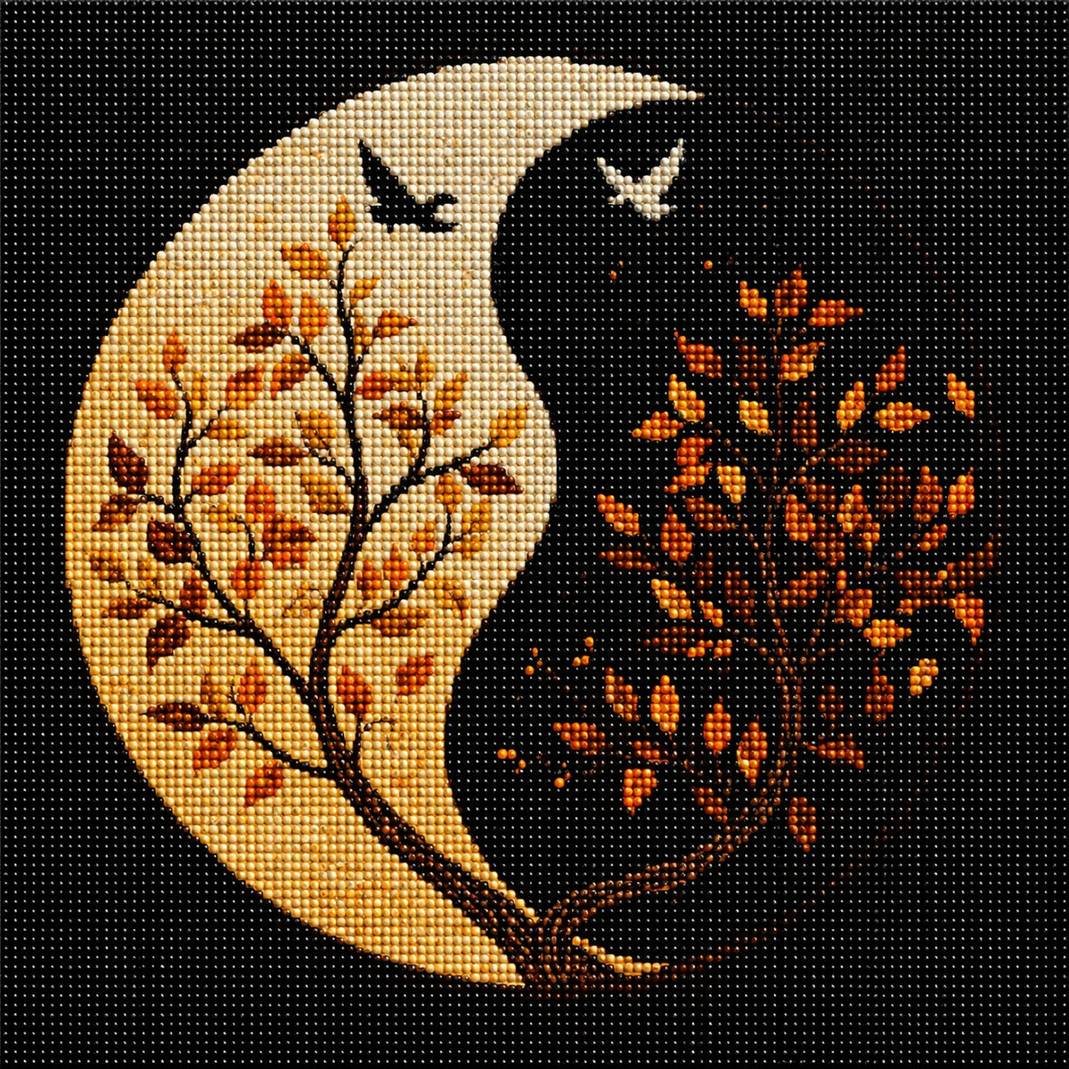 Yin and Yang Tree Diamond Art Kit — diamond art kit canvas