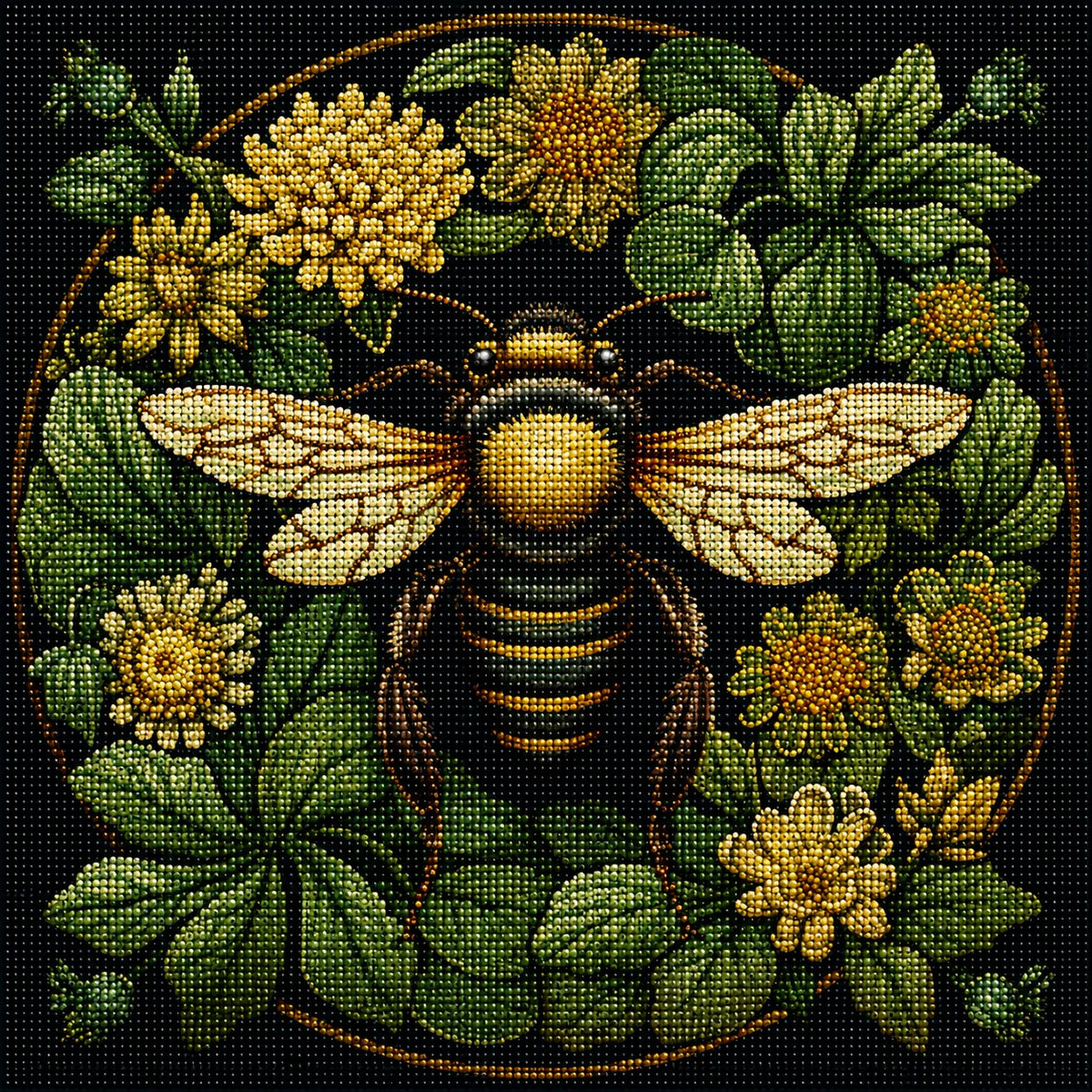 Yellow Wing Bee Diamond Art Kit — diamond art kit canvas