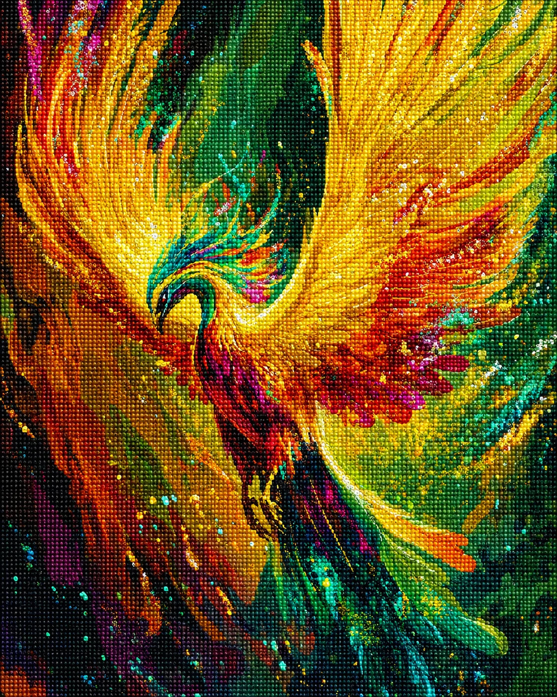 Yellow Wing Phoenix Diamond Art Kit — diamond art kit canvas