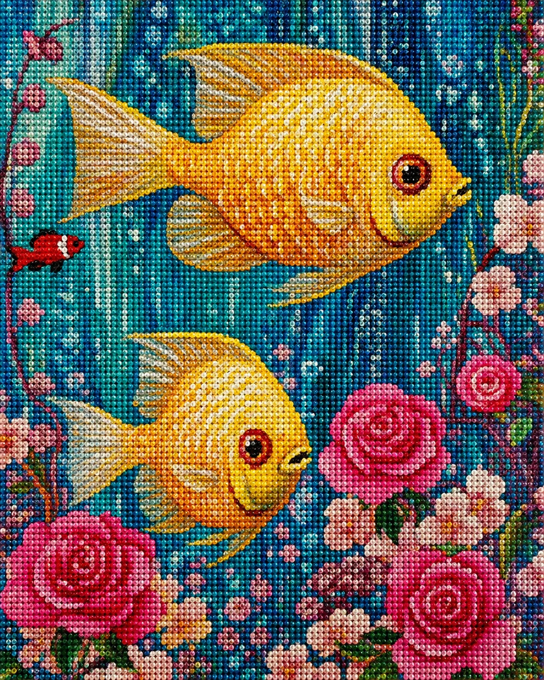 Yellow Tropical Fish Diamond Art Kit — diamond art kit canvas