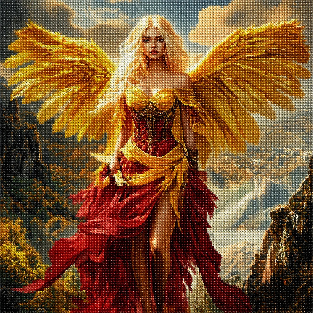 Yellow Wing Angel Diamond Art Kit — diamond art kit canvas
