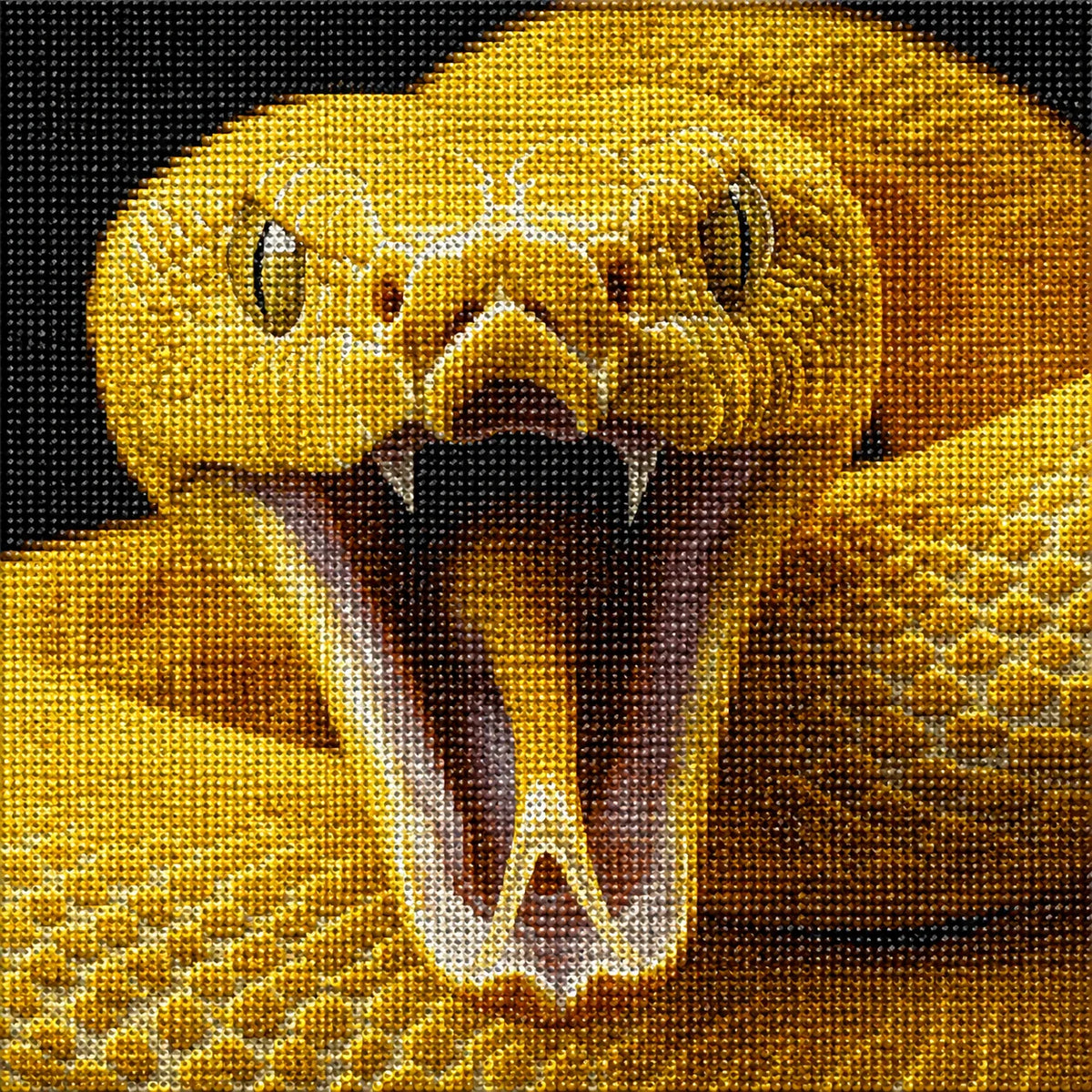 Yellow Snake Bite Diamond Art Kit — diamond art kit canvas