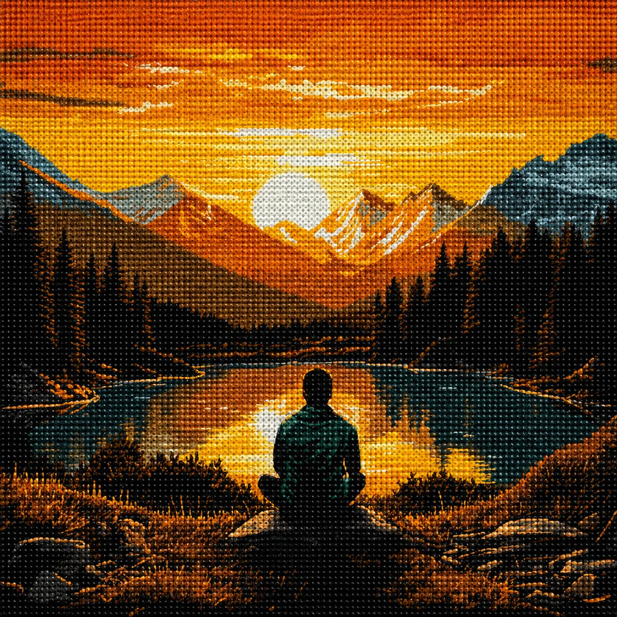 Yellow Sky Sun Diamond Art Kit — diamond art kit canvas