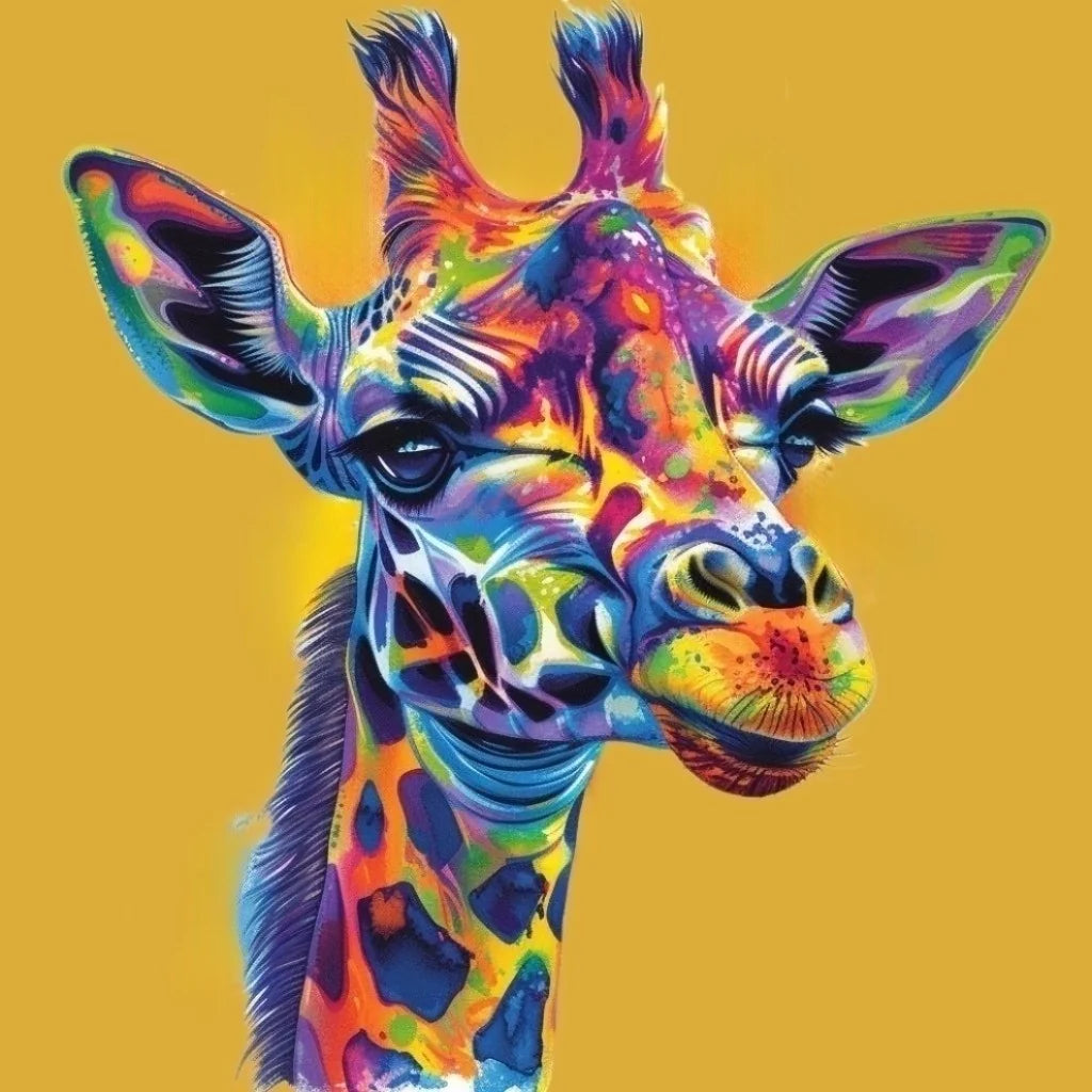Abstract Head Giraffe Diamond Art Kit — diamond art kit canvas