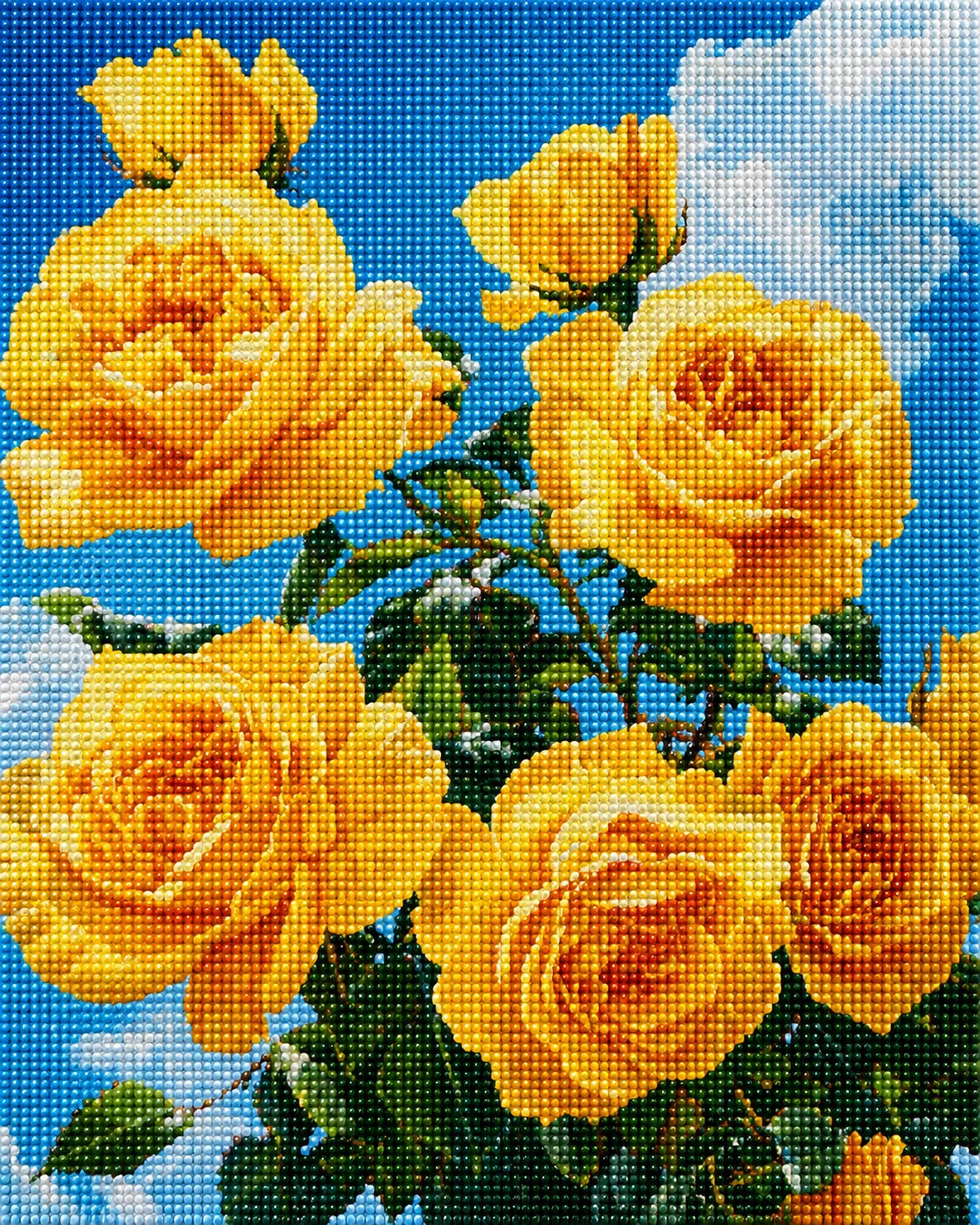 Yellow Roses in the Sun Diamond Art Kit — diamond art kit canvas