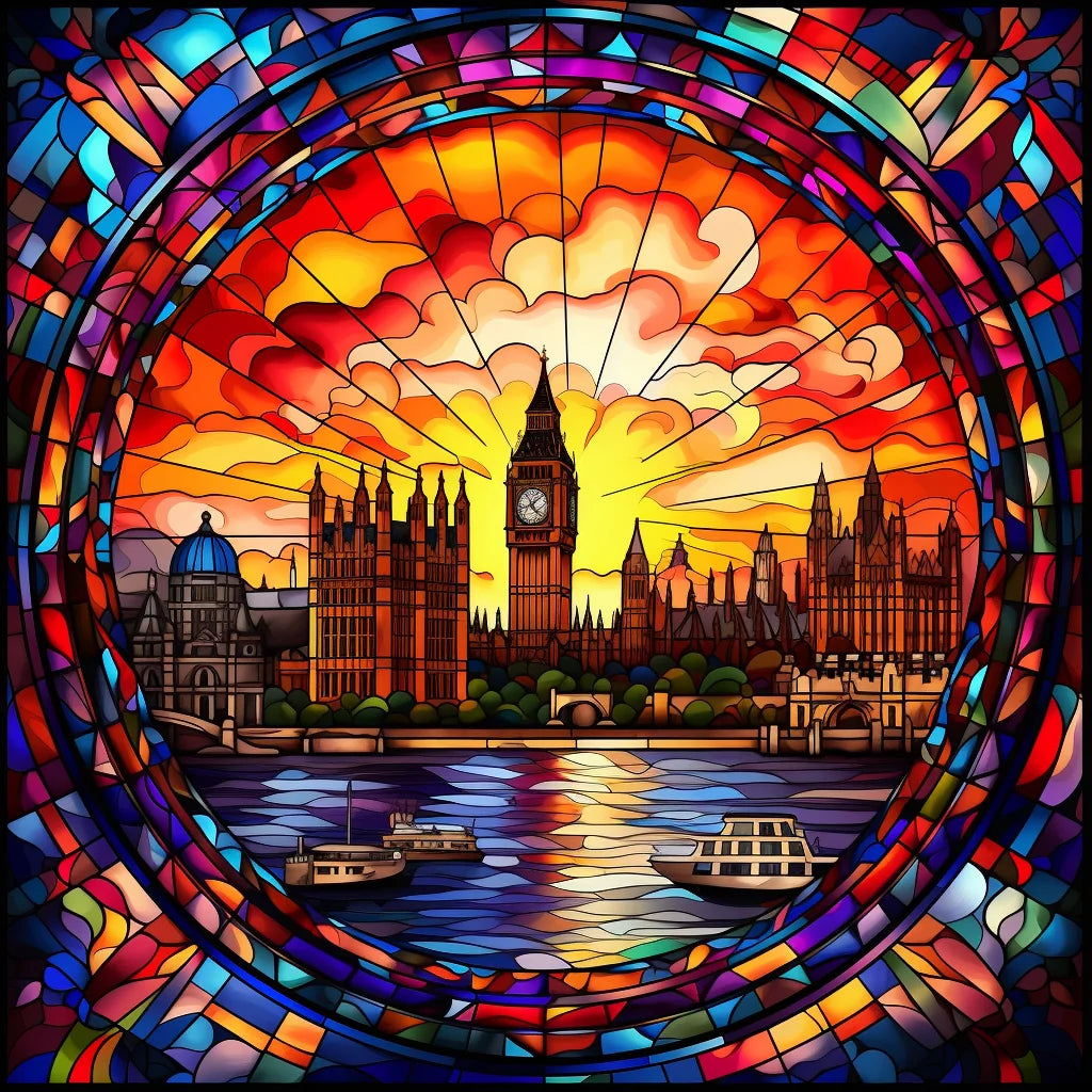 Abstract London Diamond Art Kit — diamond art kit canvas