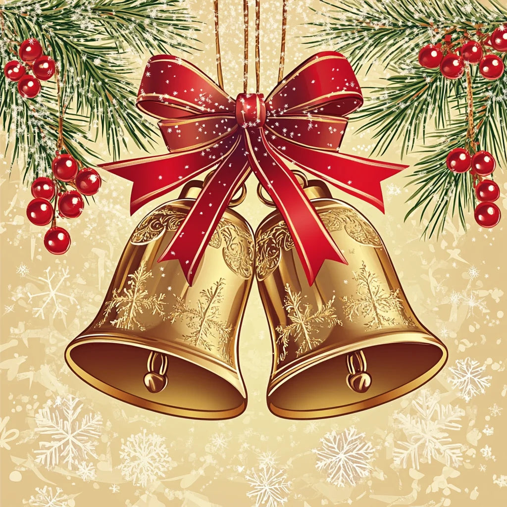 Berries And Christmas Bells Diamond Art Kit