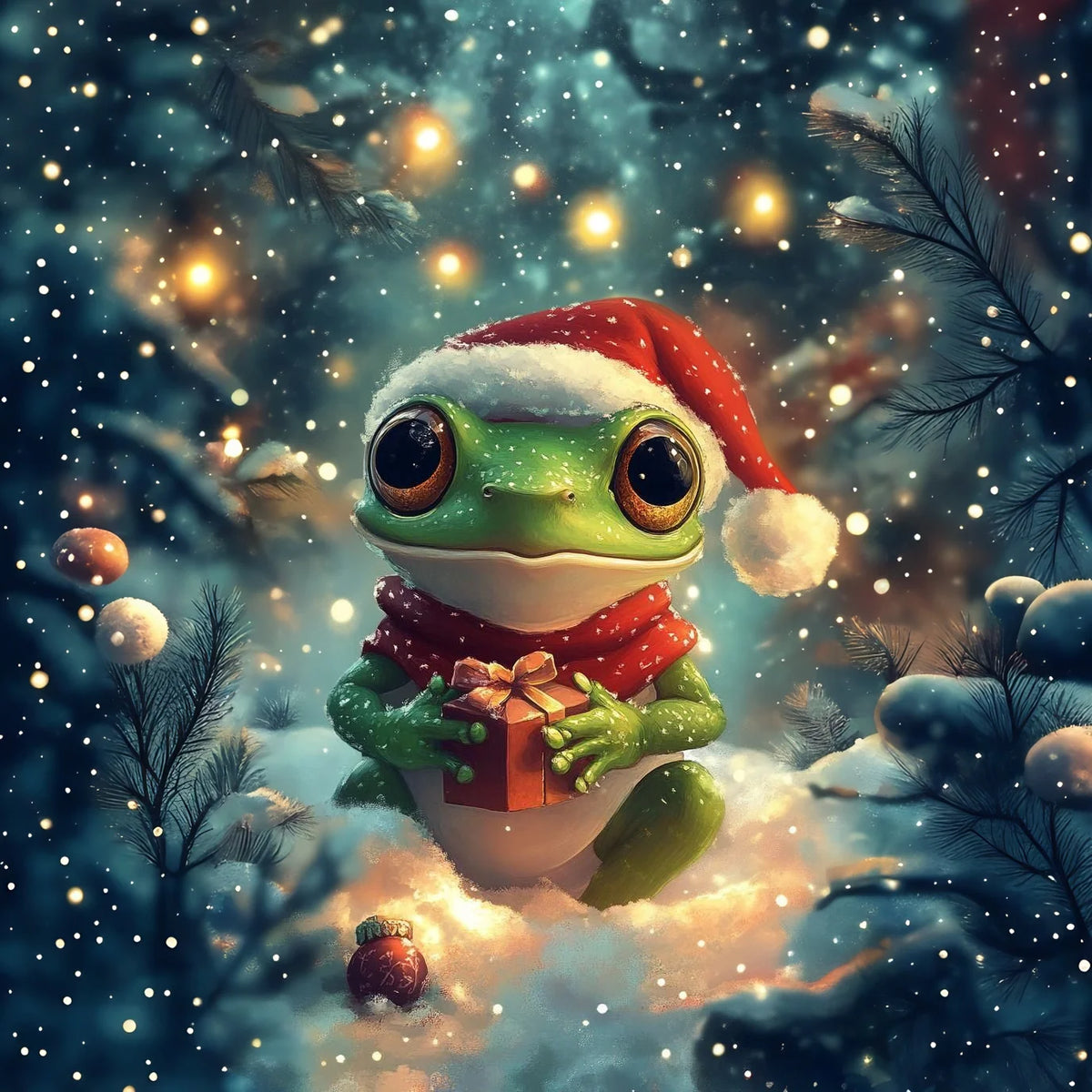Christmas Frog Diamond Art Kit