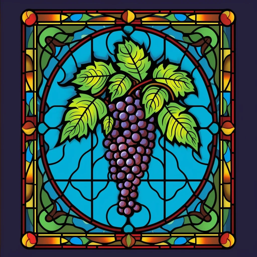Abstract Purple Grapes Diamond Art Kit