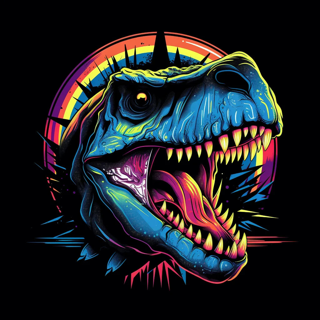Bright Dinosaur Head Diamond Art Kit