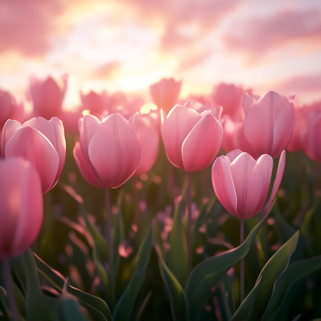Close Up Pink Tulips Diamond Art Kit