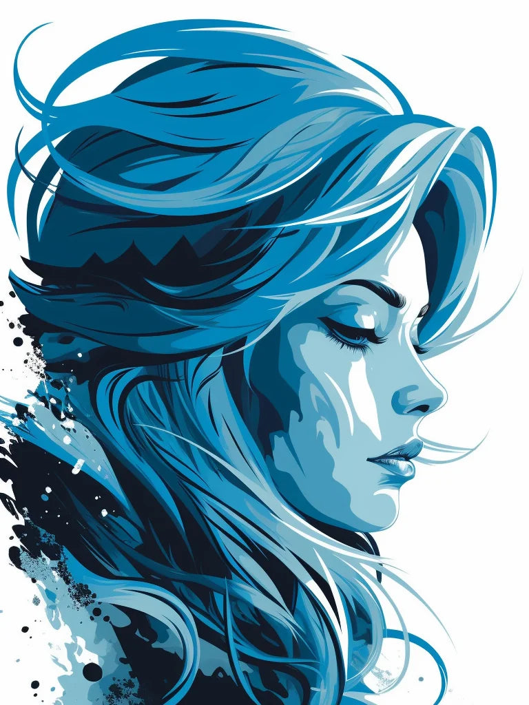 Abstract Woman In Blue Diamond Art Kit