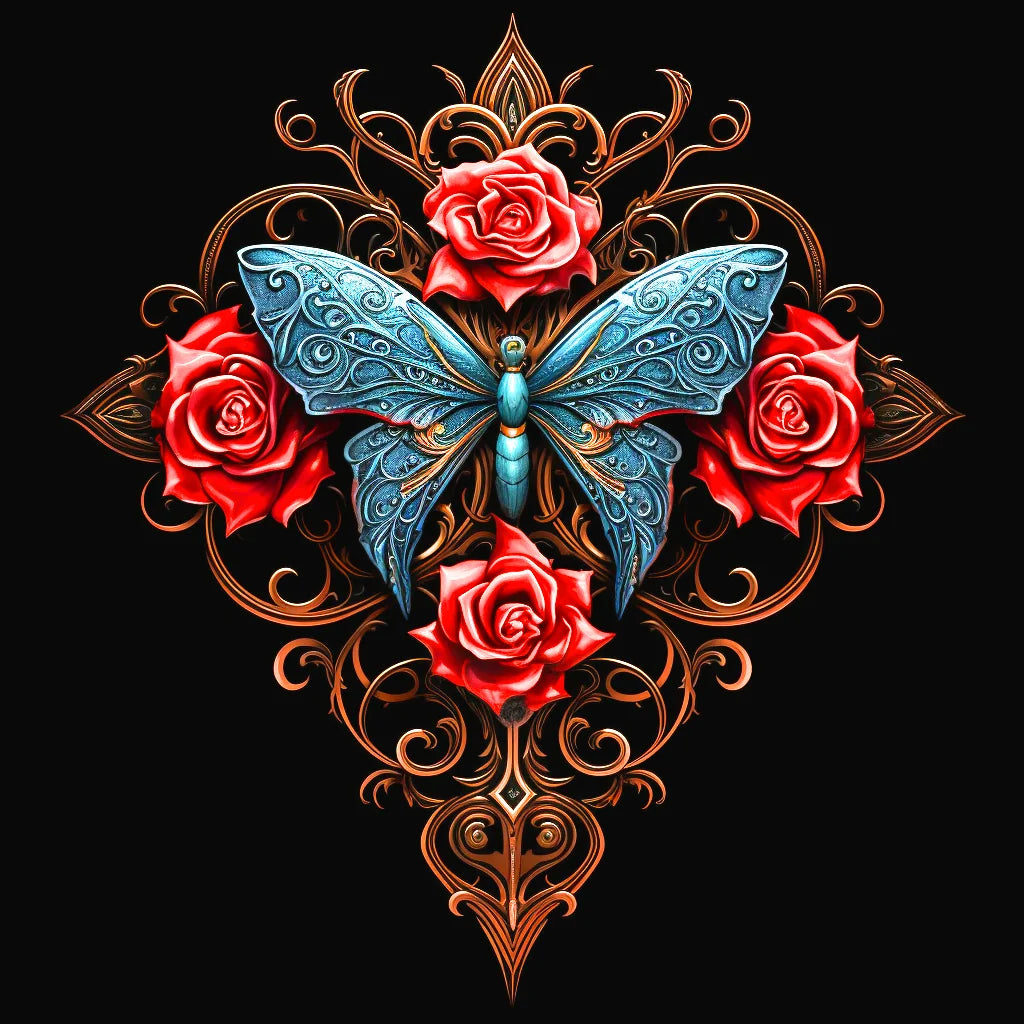 Blue Butterfly Diamond Diamond Art Kit