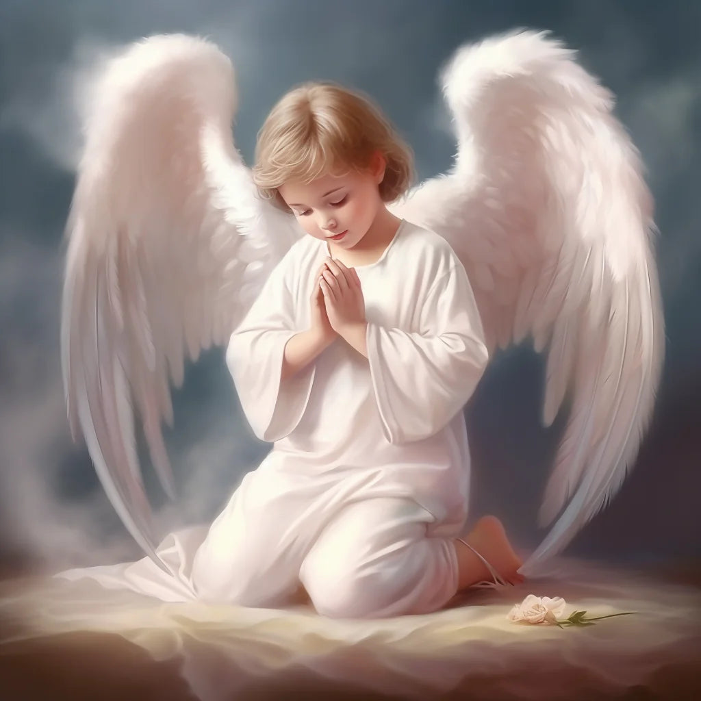 Little White Angelwings Diamond Art Kit