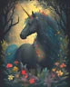 Grey Unicorn Blue Mane Diamond Art Kit