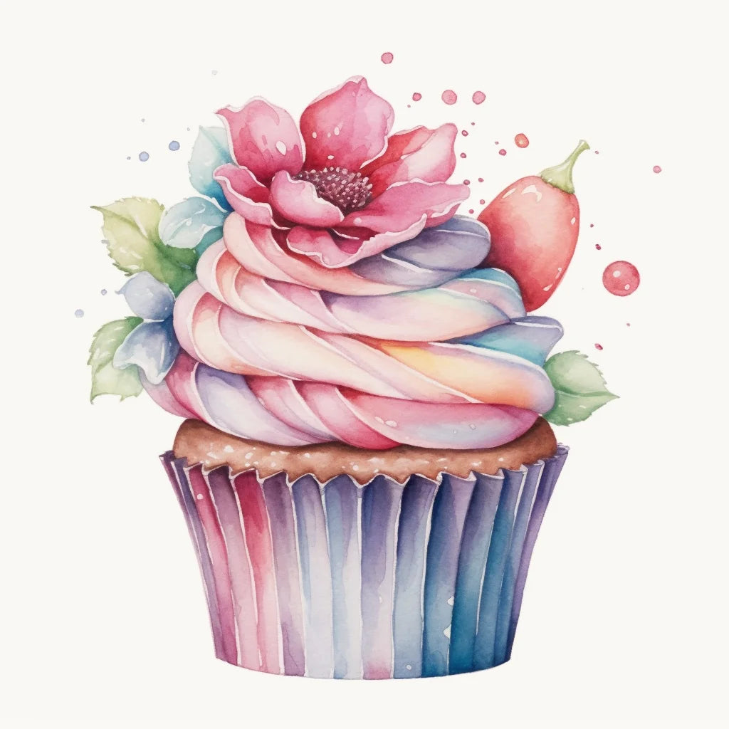 Swirl Frosting Cupcake Diamond Art Kit