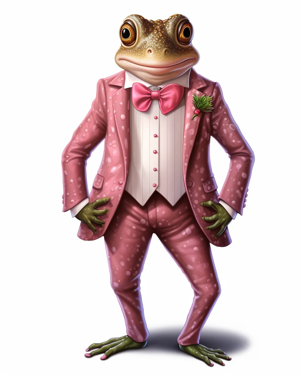 Pink Suit Frog Diamond Art Kit