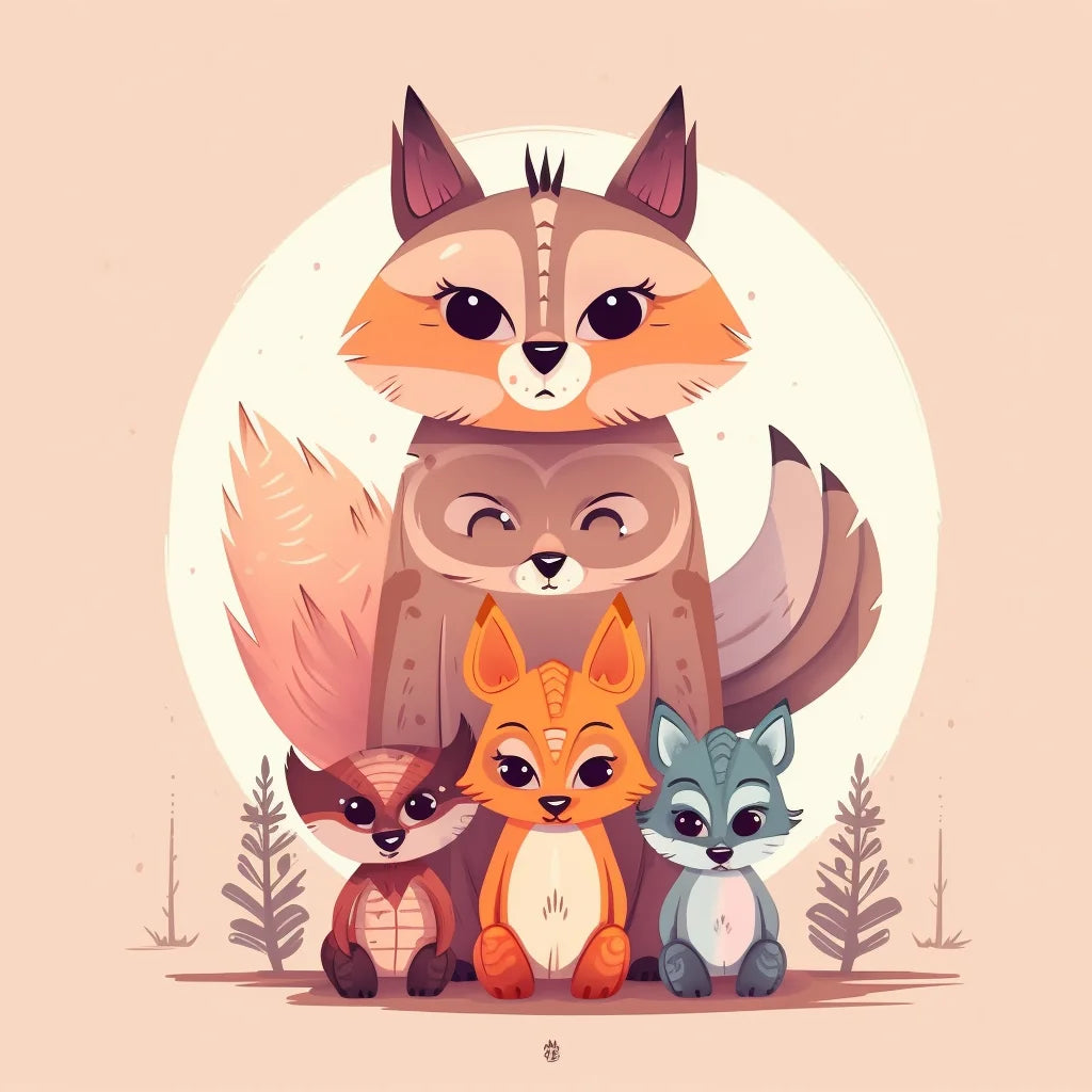 Totem Foxes Diamond Art Kit