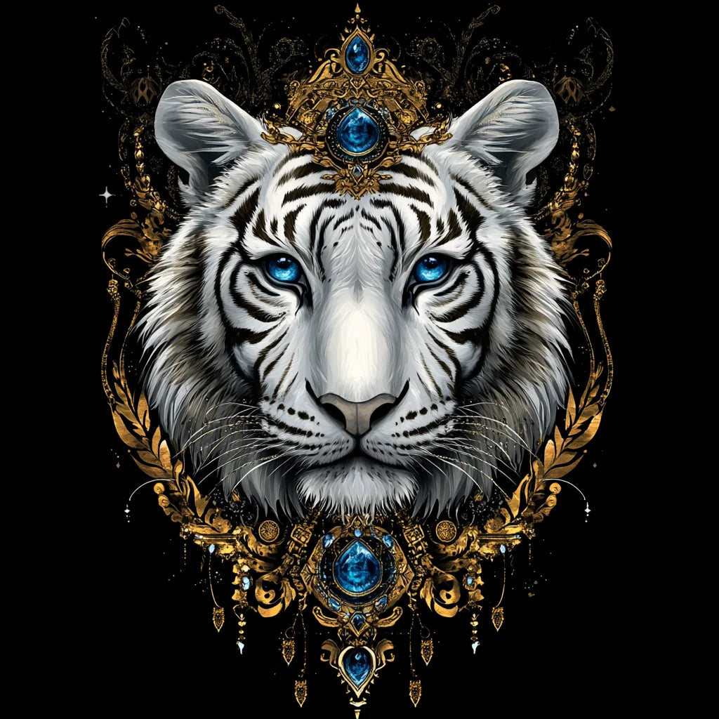 Sapphire Eye Whitetiger Diamond Art Kit