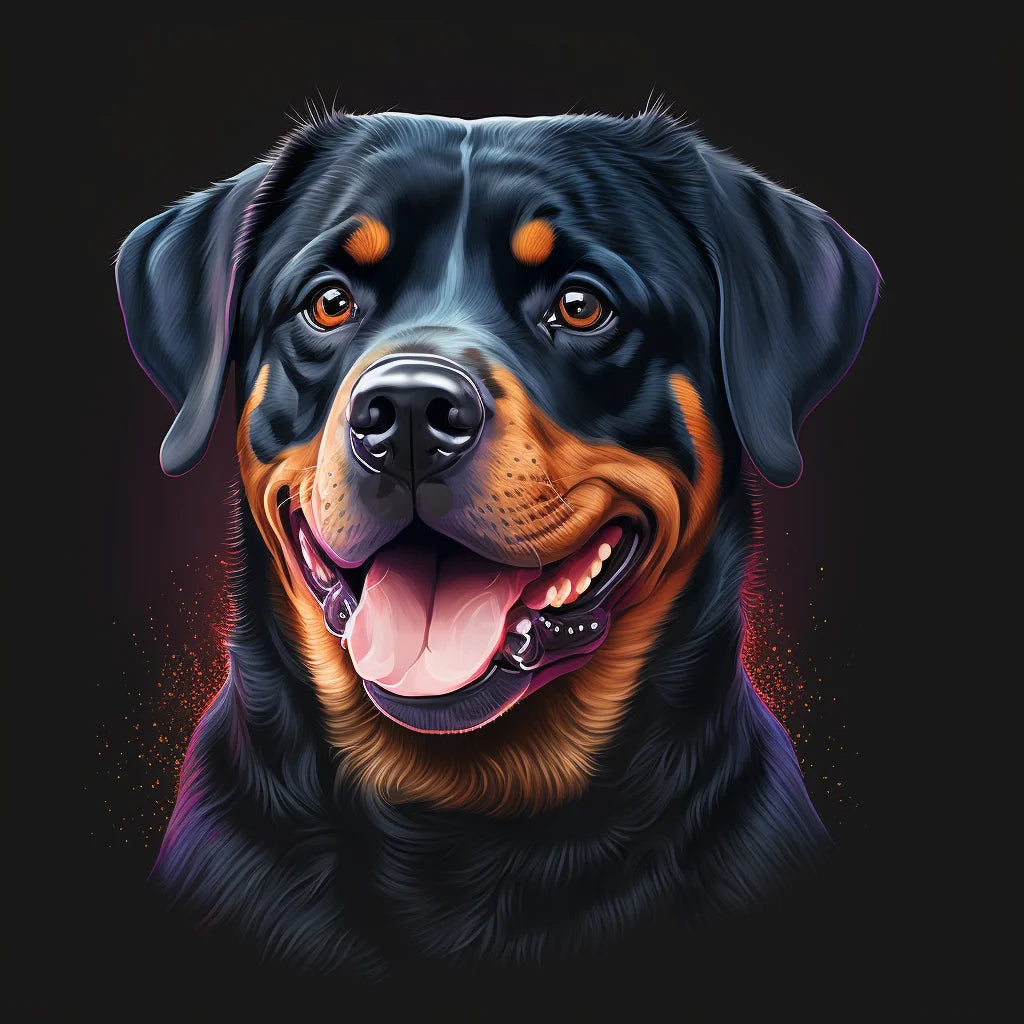 Happy Rottweiler Diamond Art Kit
