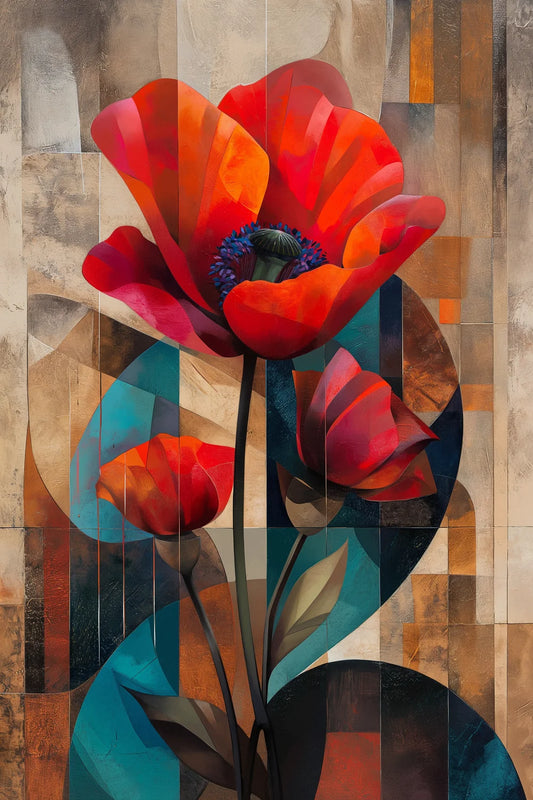 Abstract Art Deco Flower Diamond Art Kit