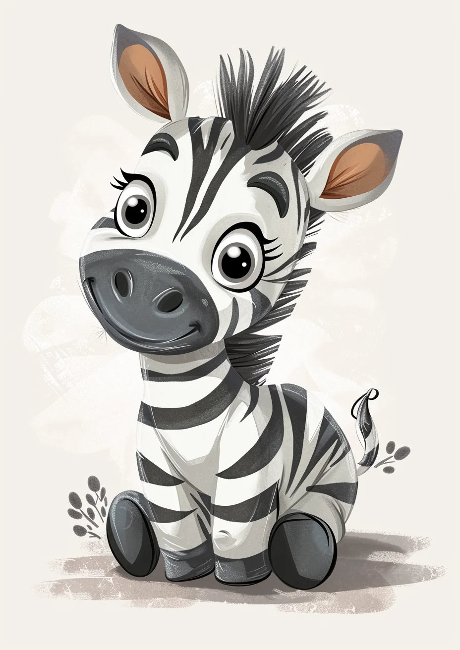 Cute Baby Zebra Diamond Art Kit
