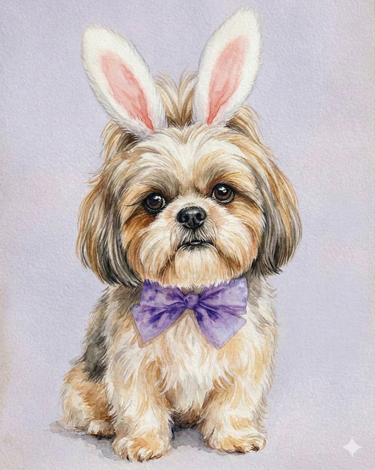 Bunny Shih Tzu Diamond Art Kit