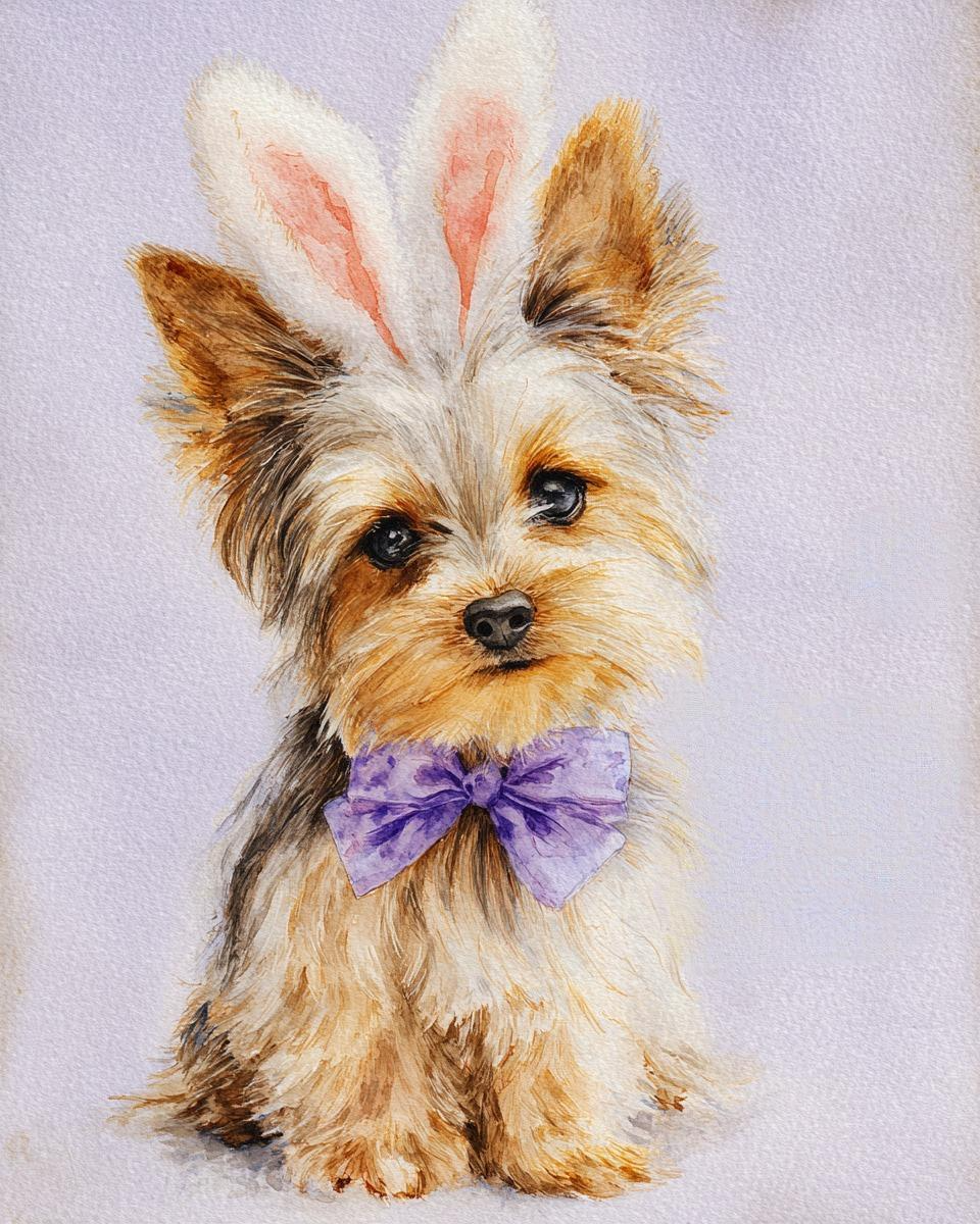 Bunny Yorkie Diamond Art Kit