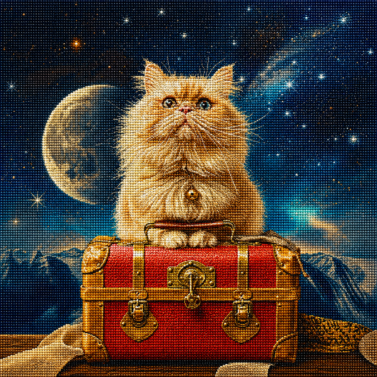 Cat Traveler Diamond Art Kit