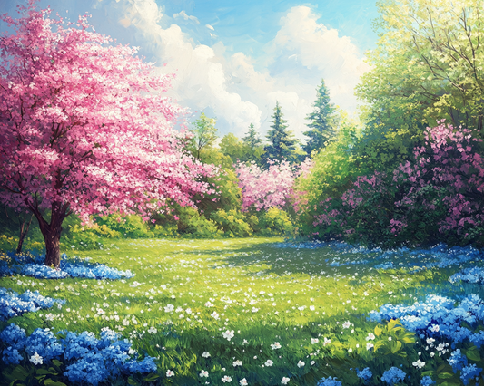 Cherry Blossom Meadow Diamond Art Kit