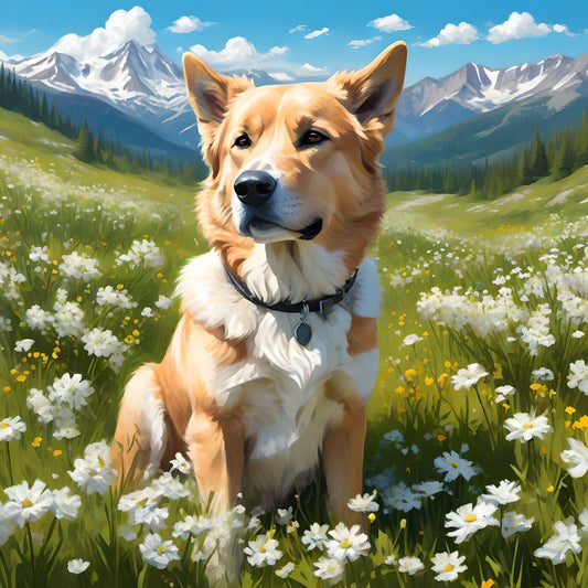 Chinook in the Meadow Diamond Art Kit
