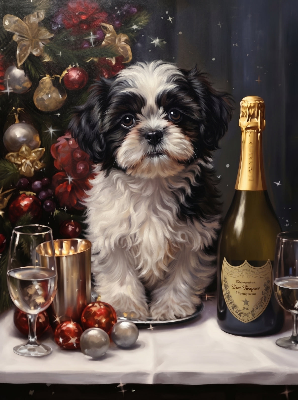 Christmas Celebration Puppy Diamond Art Kit