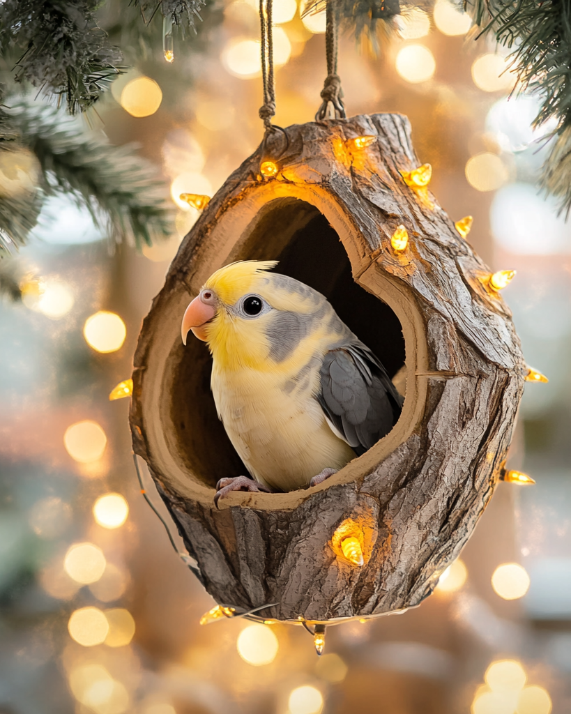 Christmas Lights Cockatiel Diamond Art Kit