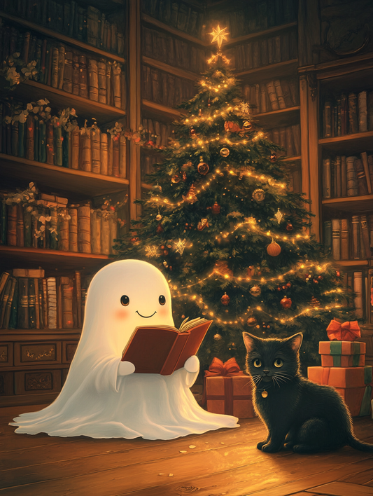 Christmas Reading Ghost Diamond Art Kit
