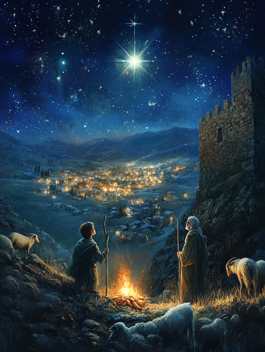 Christmas Star in the Sky and Shepherds Diamond Art Kit