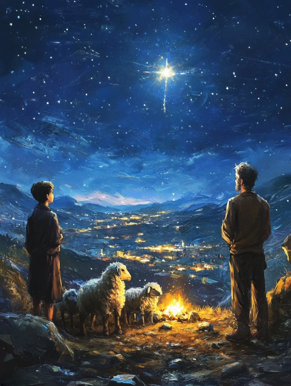 Christmas Star Shepherds and Sheep Diamond Art Kit