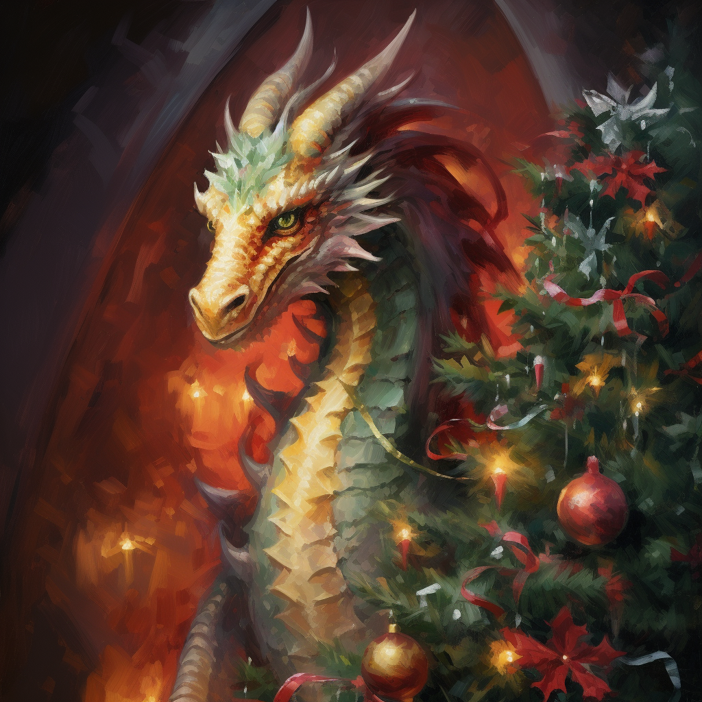 Christmastime Dragon Diamond Art Kit