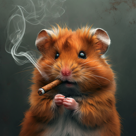 Cigar Smoking Hamster Diamond Art Kit
