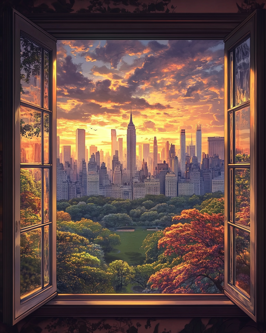 City Park Sunset Diamond Art Kit