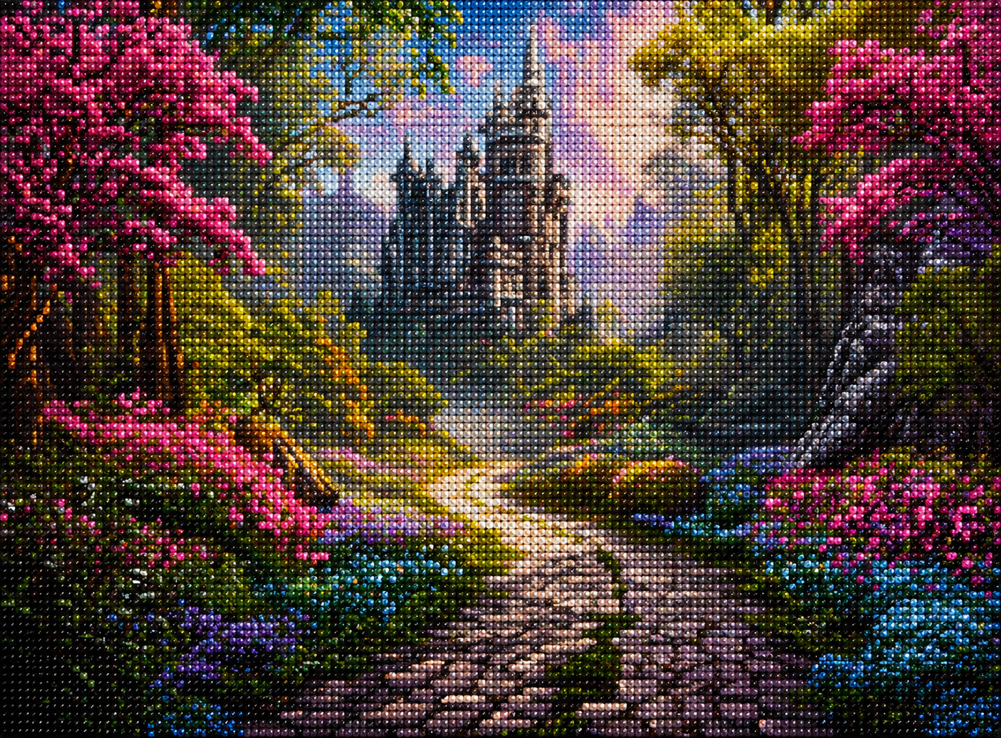 Cobblestone Path Castle Diamond Art Kit