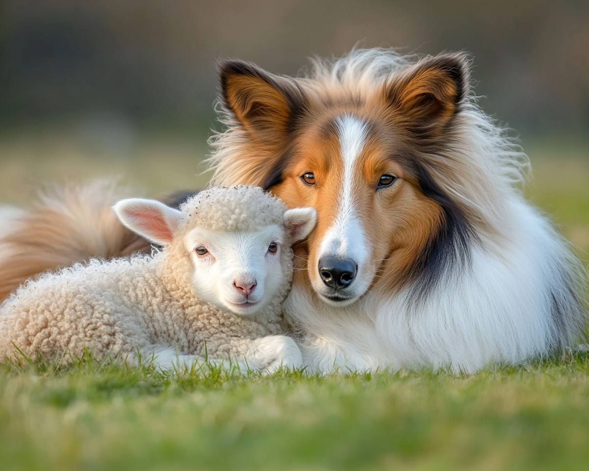 Collie and Lamb Diamond Art Kit