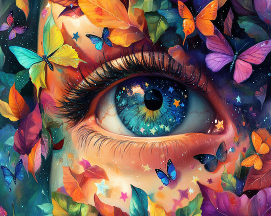 Colorful Butterfly Eye Diamond Art Kit