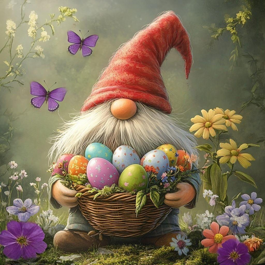 Colorful Easter Basket Gnome Diamond Art Kit