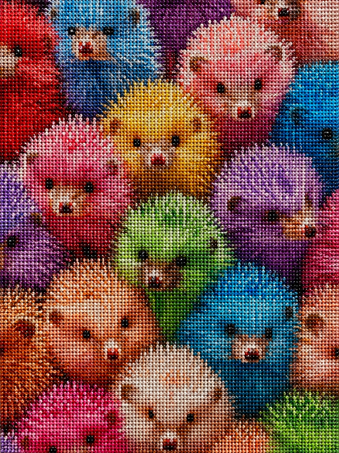 Colorful Fluffy Hedgehogs Diamond Art Kit