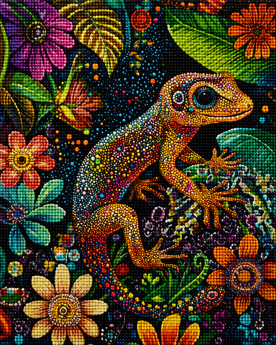 Colorful Spot Gecko Diamond Art Kit