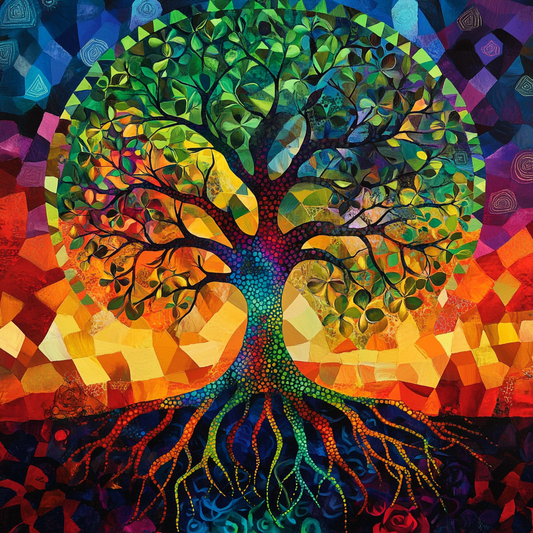 Colorful Tree of Life Diamond Art Kit